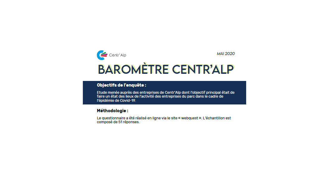 Baromètre Centr'Alp - Mai 2020
