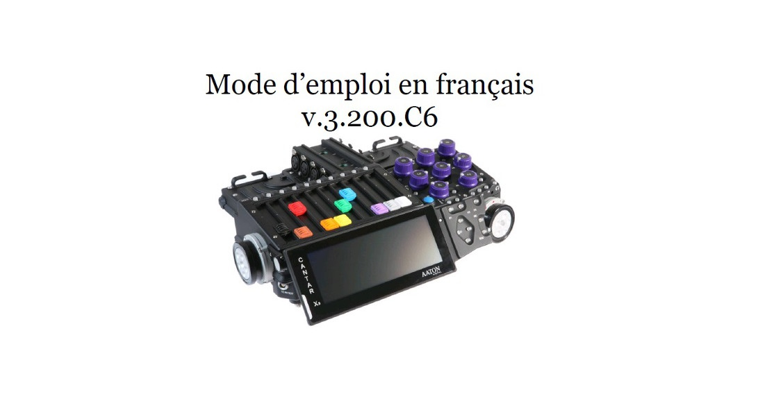 Sortie du manuel du Cantar X3 v3.2 en français