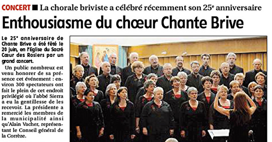 2010 - Chante Brive a 25 ans