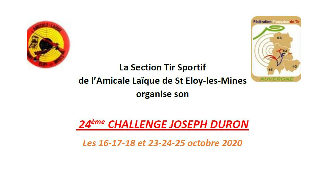 29/08/2020 - Annonce challenge 10 m - Saint Eloy-les-Mines