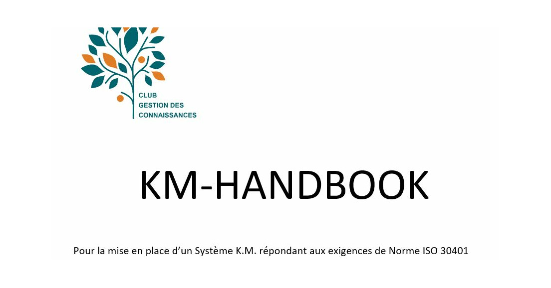 Les KM Handbook & Conceptbook 2020 sont disponibles