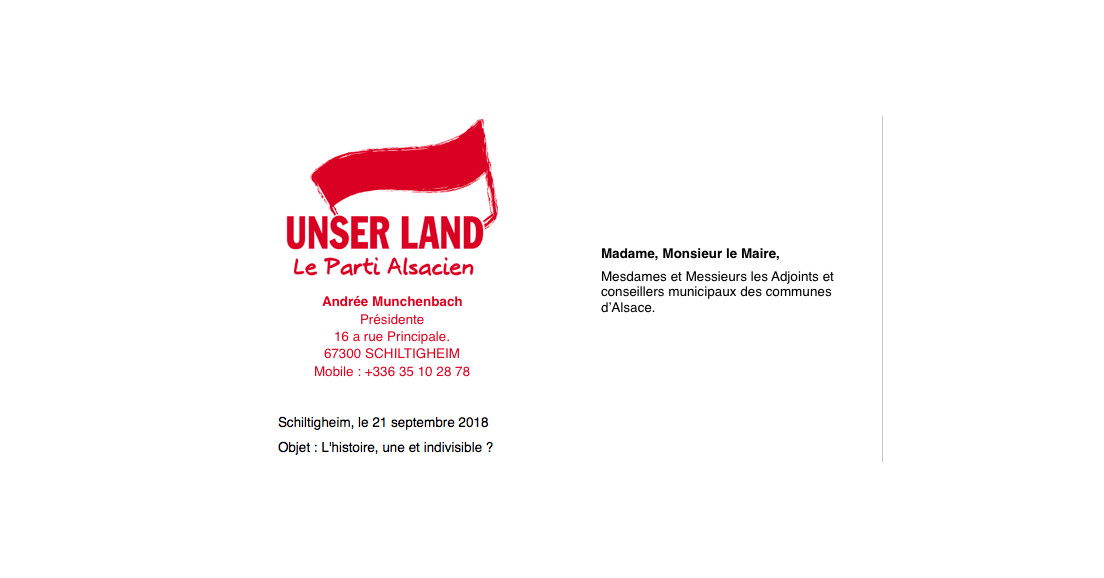 Lettre ouverte aux maires et élus des communes d’Alsace