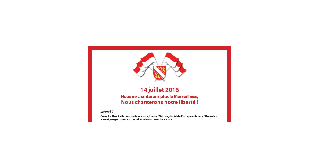 14 juillet : Nous ne chanterons plus la Marseillaise, mais notre liberté !