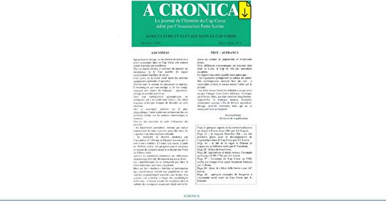 A Cronica HS n°4 "agriculture et élevage" -1996 (téléchargeable)