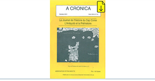 A Cronica HS n°8 "l'Antiquité et la Préhistoire" -2001 (téléchargeable)