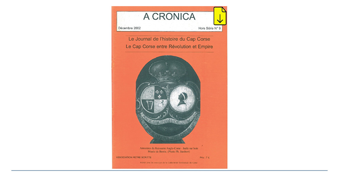 A Cronica HS n°9 "entre Révolution et Empire" -2002 (téléchargeable)