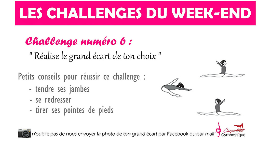 Les challenges du week-end #6
