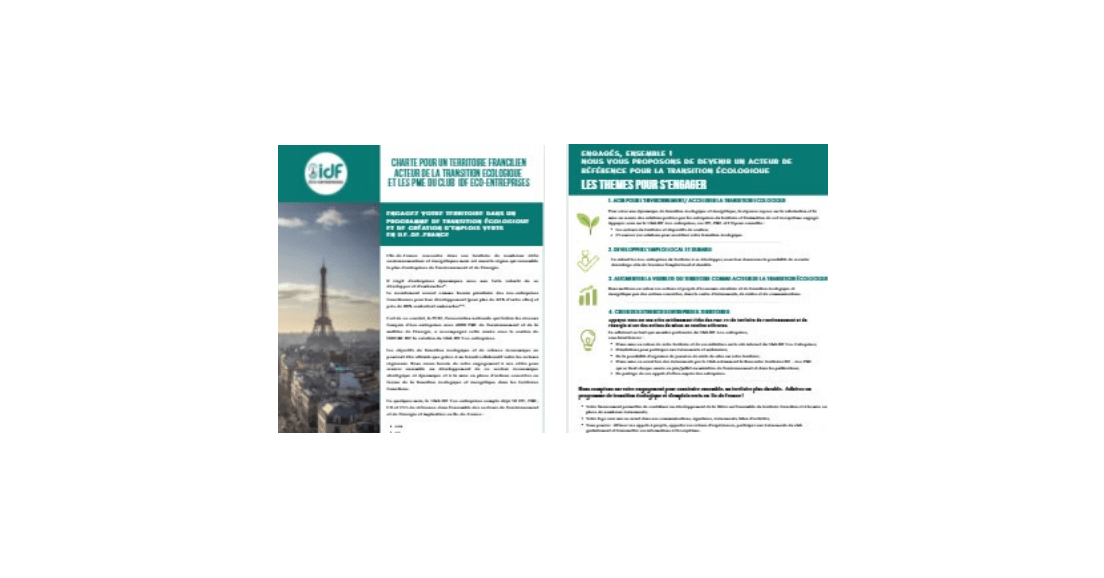 Charte pour les territoires franciliens de la transition écologique