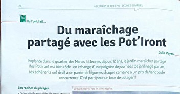 Presse - "Du maraîchage partagé avec les Pot'Iront", Agir à Lyon (mai 2021)