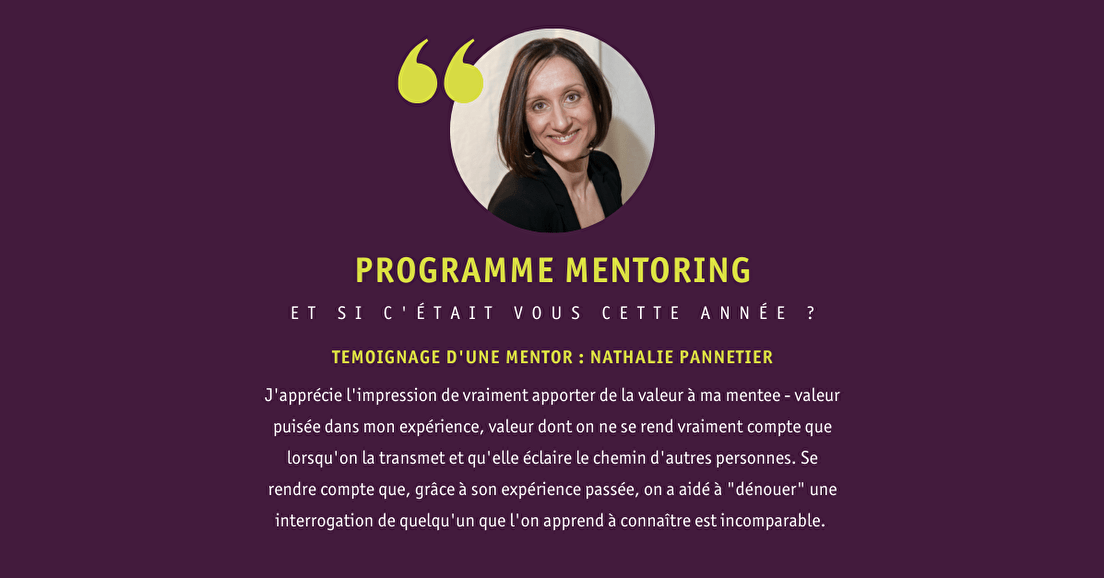 Témoignage de Nathalie Pannetier, Mentor 2020-2021 pour PWN Paris