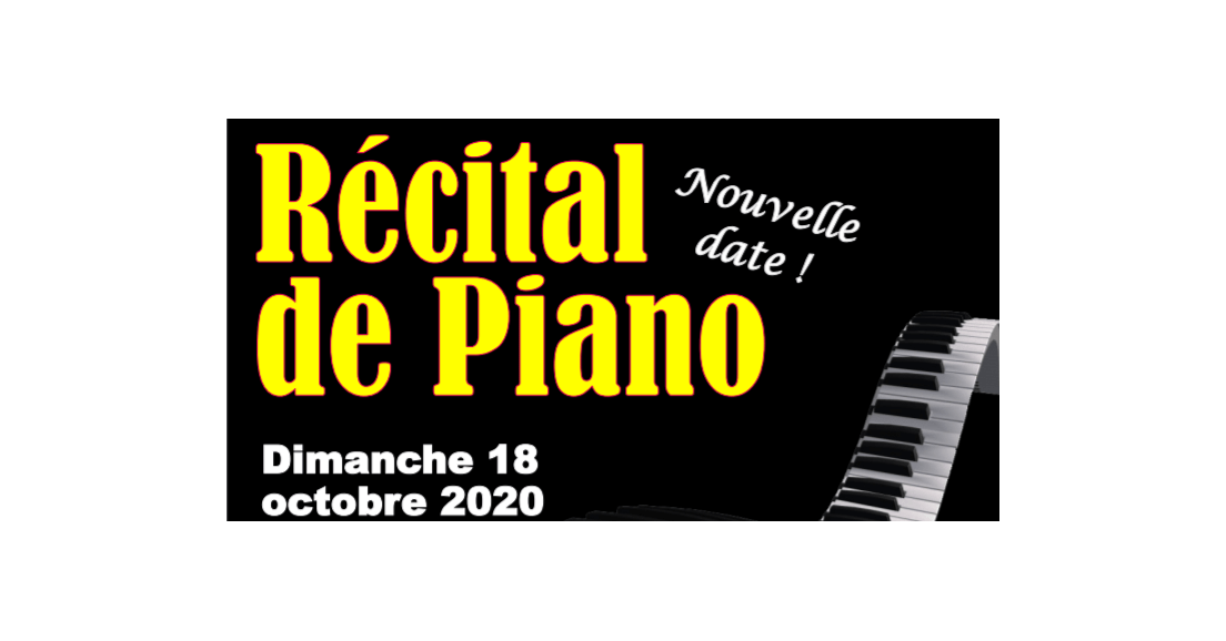 Récital de piano - Dimanche 18 Octobre 2020 à 16h