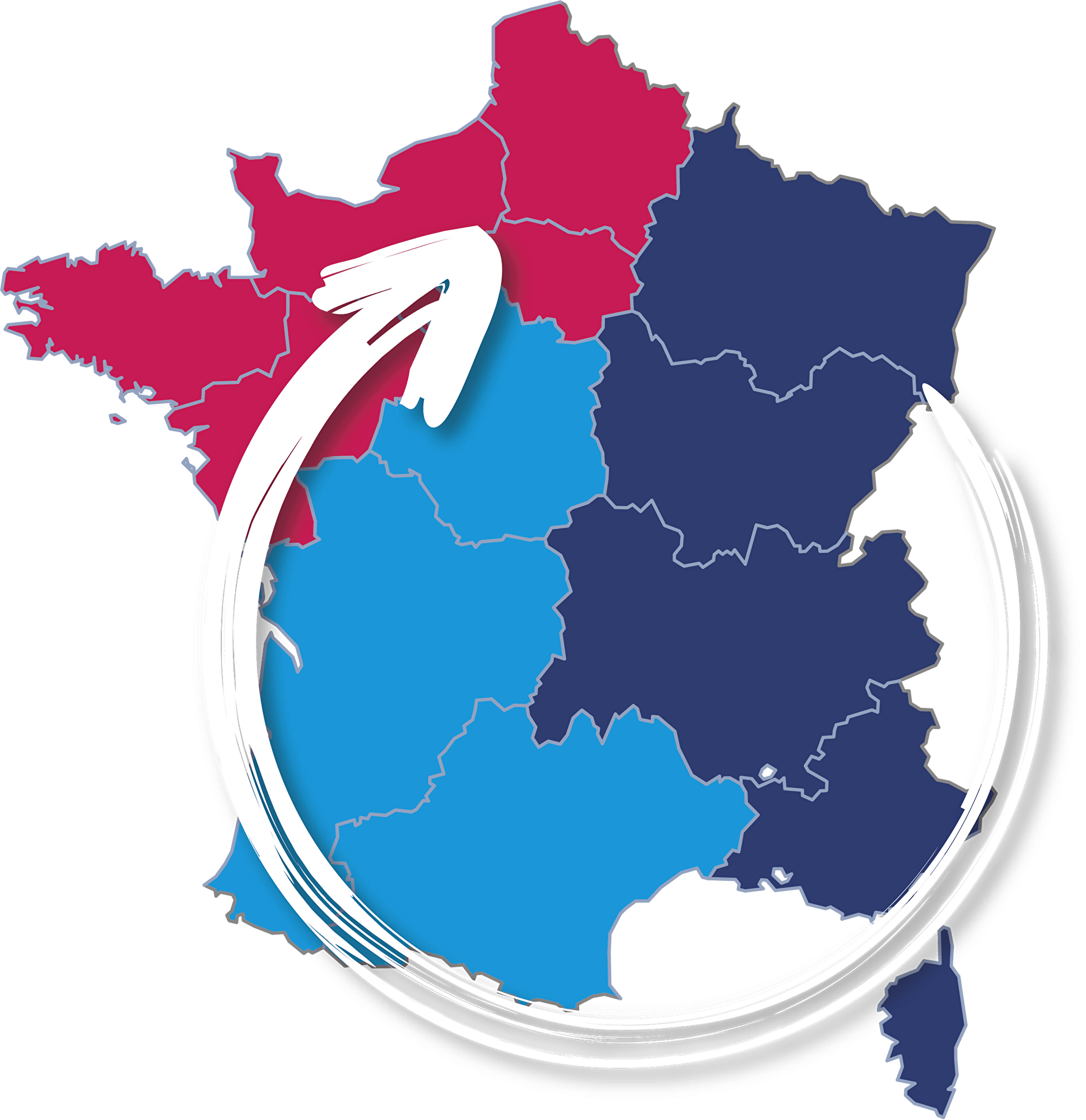 Carte de France du Road Tour Sport Pour Tous