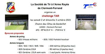 01/08/2021 - Annonce challenge TAR au TARC - Clermont Fd