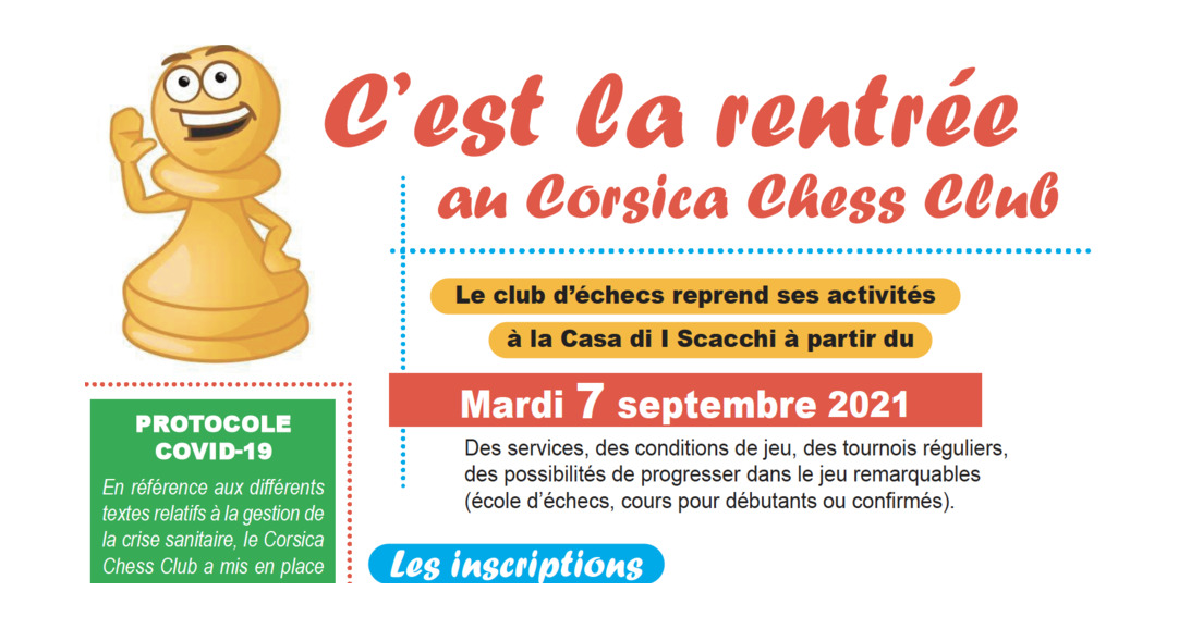 C'est la rentrée au Corsica Chess Club !