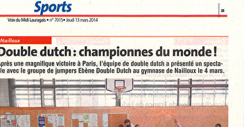 Double Dutch : Championne du Monde