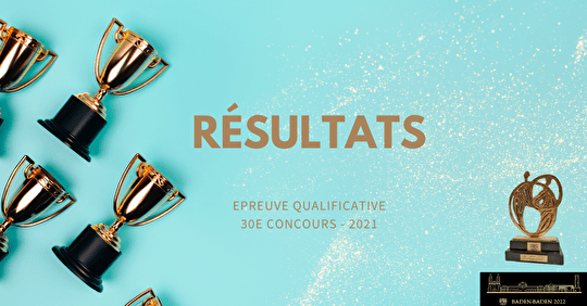 Résultats de l'épreuve qualificative - 30e concours (2021)