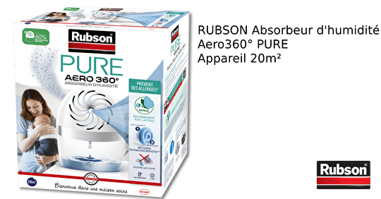 RUBSON Absorbeur d'humidité Aero360° Pure
