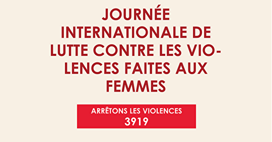 JOURNÉE INTERNATIONALE DE LUTTE CONTRE LES VIOLENCES FAITES AUX FEMMES