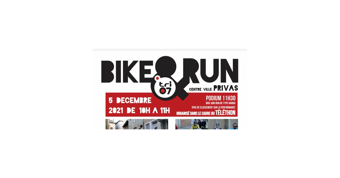 Bike and Run 2021 - 5 décembre  10h-11h