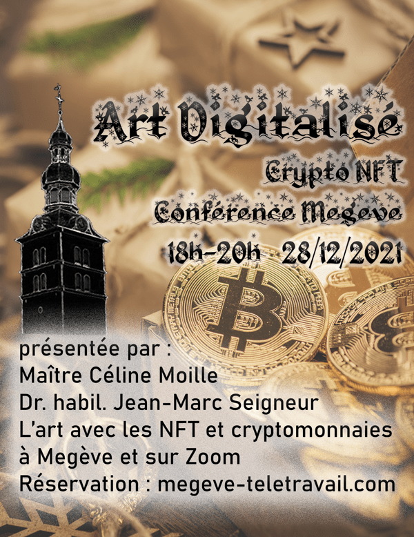 Art digitalisé crypto NFT metaver Megève station de ski