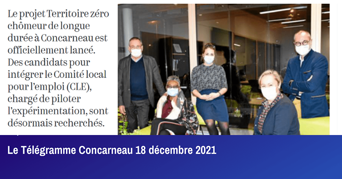TZCLD Concarneau dans le Télégramme du 18 décembre 2021
