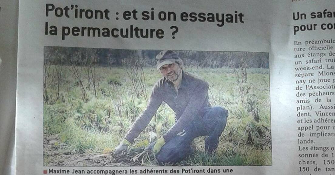 Presse - "Et si on essayait la permaculture ?", Le Progrès (mars 2016)
