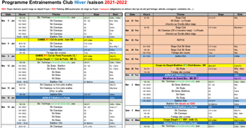 Programme Club Hiver - Fond-Biathlon et courses