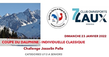 Dimanche 23 janvier - Catégorie U13 à Seniors - Coupe du Dauphiné Fond