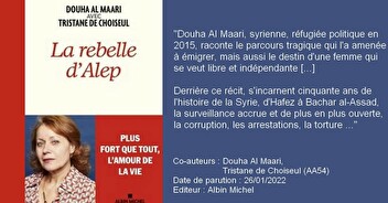 LIVRE. " La rebelle d'Alep" par D. Al Maari et T. de Choiseul (AA54)