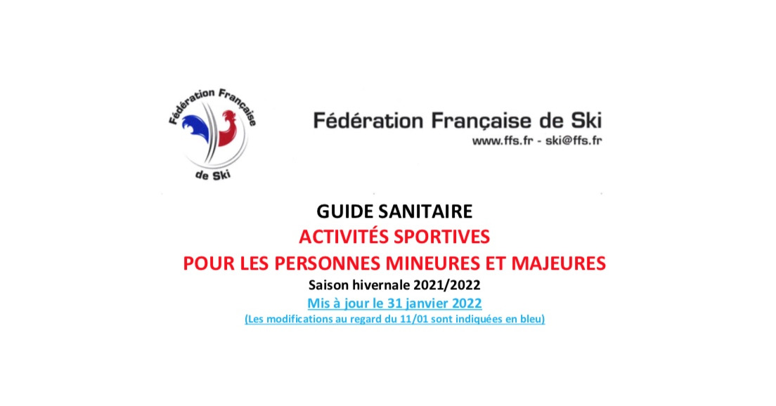 GUIDE SANITAIRE FFS Mis à jour le 31 janvier 2022