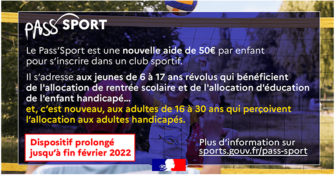 Le "Pass'Sport" fin le 28 Février 2022