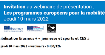 Webinaire nouveau Programme Jeunesse et sports et CES de l'UE