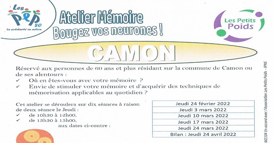 Atelier mémoire à Camon
