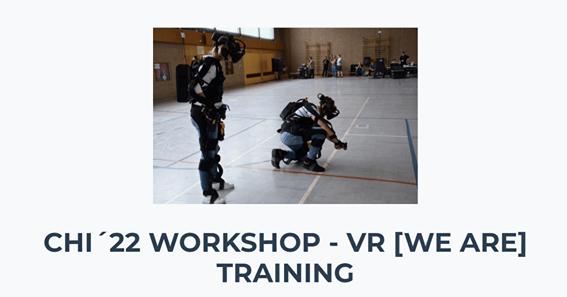 CHI´22 WORKSHOP - VR [WE ARE] TRAINING