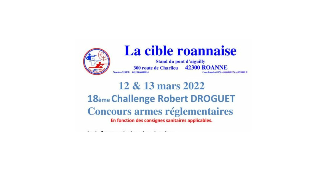 19/03/2022 - Résultats challenge TAR Droguet - Roanne