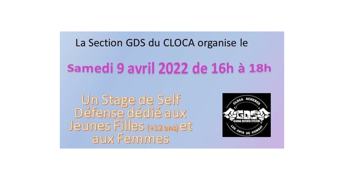 Stage SELF DEFENSE FÉMININE - 9 Avril