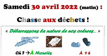 Chasse aux déchets le 30 avril 2022