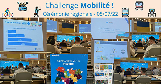 Cérémonie régionale Challenge Mobilité - Résultats 2022