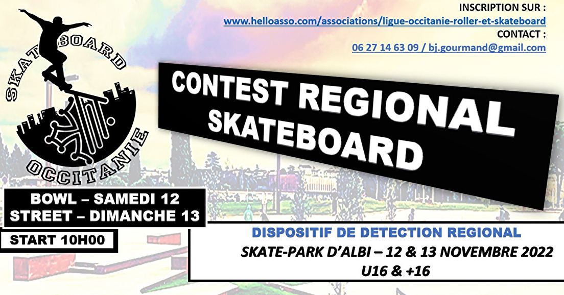 Contest régional skateboard - 12 et  13 novembre 2022