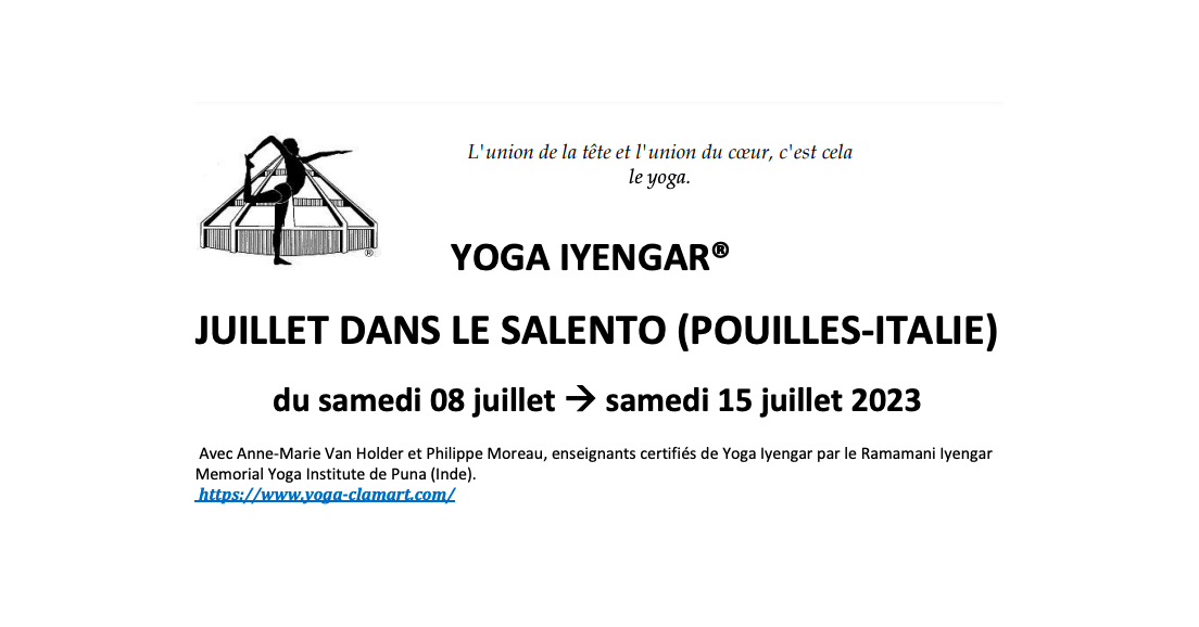 Yoga Iyengar dans le Salento (Pouilles - Italie)