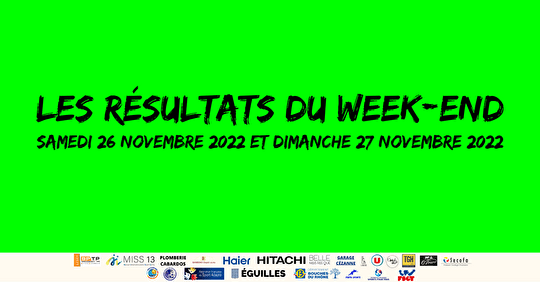 Les résultats du samedi 26 novembre 2022 et dimanche 27 novembre 2022