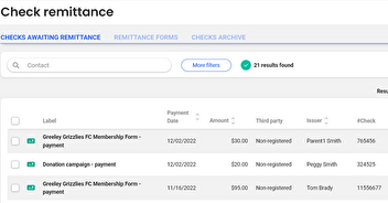 Improvements to the check remittance pages