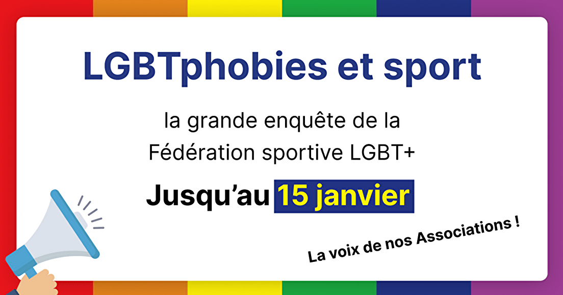 LGBTphobies et Sport : la grande enquête de la Fédération Sportive LGBT+
