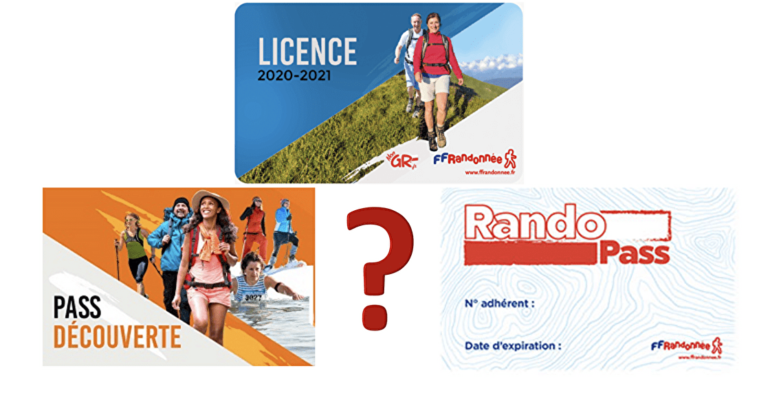 Les différences entre Licence Associative, Pass Découverte et RandoPass