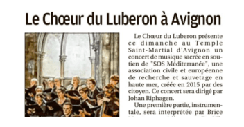 Le Choeur du Luberon à Avignon - janvier 2019