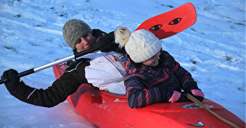 Première sortie kayak sur neige pour cet hiver 2023...
