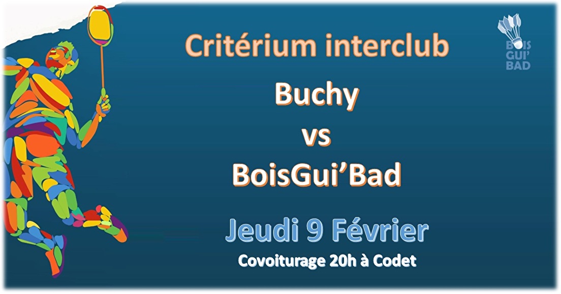 Jeudi 9 Février : Critérium interclub - déplacement à Buchy