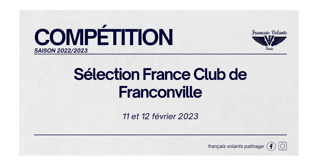 SELECTION FRANCE CLUB DE FRANCONVILLE !