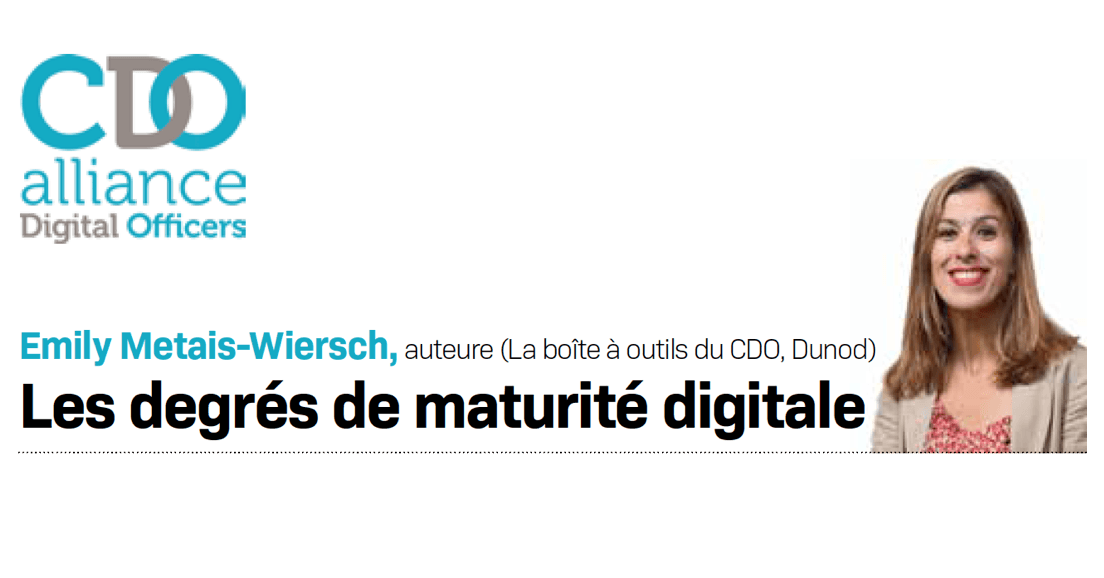 La vision de CDO Alliance - Maturité Digitale - IT for Business 04/2018