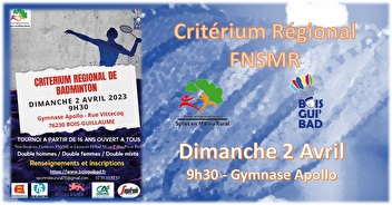 Dimanche 2 Avril : Critérium Régional FNSMR